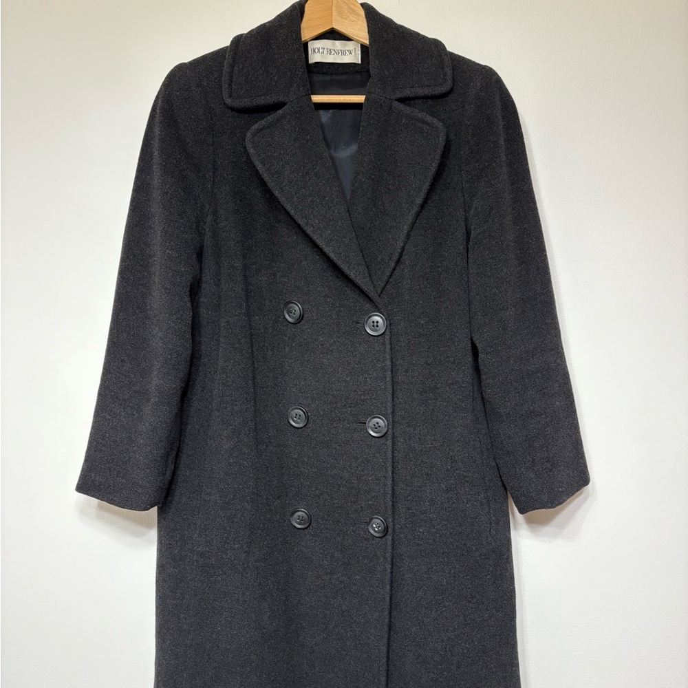 J. Crew Black Wool Double-Breasted Coat